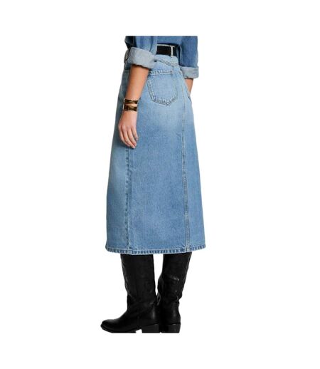 Jupe midi bleu femme morgan roma - 34