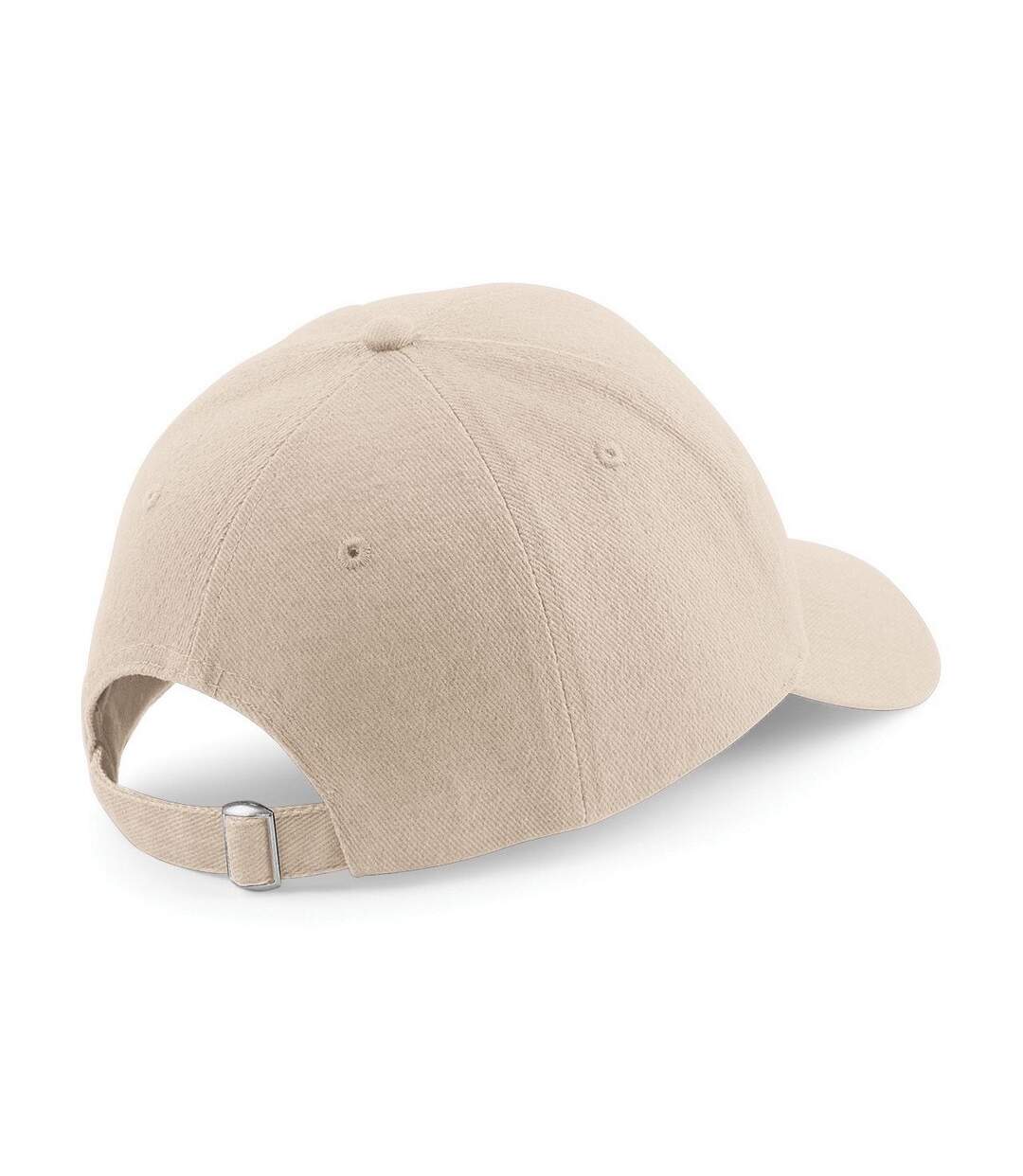 Beechfield Unisex Pro-Style Heavy Brushed Cotton Baseball Cap / Headwear (Pack of 2) (Stone) - UTRW6719-2