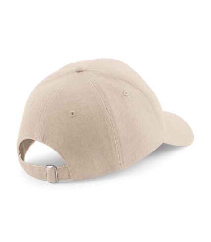 Beechfield Unisex Pro-Style Heavy Brushed Cotton Baseball Cap / Headwear (Pack of 2) (Stone)