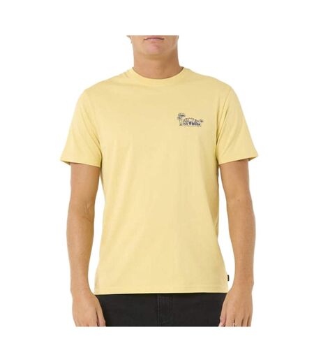 T-Shirt jaune homme rip curl keep trucking