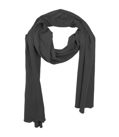 Build Your Brand Adults Unisex Jersey Scarf (Black) (One Size) - UTRW6492