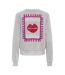 Sweat gris/rouge femme only rubi-2