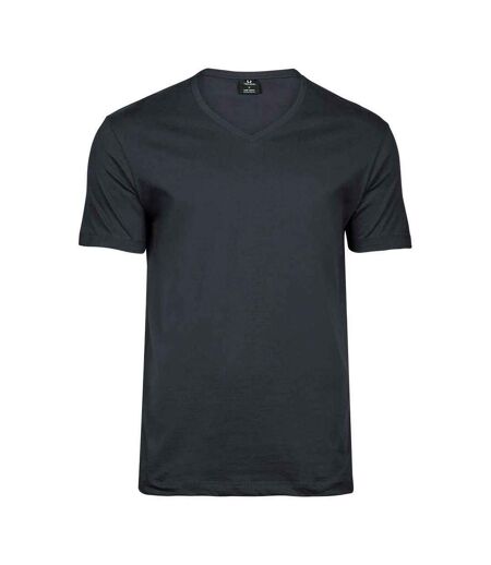 Tee Jays Mens Sof V Neck T-Shirt (Dark Grey)