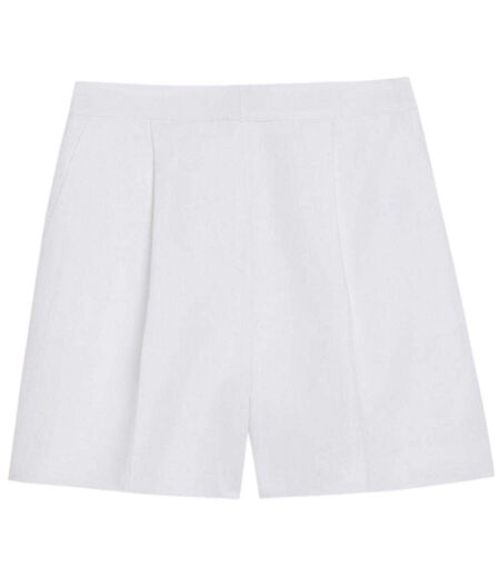 Womens/ladies Pleated High Waist Shorts White Ted Baker