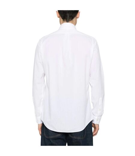 Mens Embroidered Logo Oxford Shirt White Ralph Lauren
