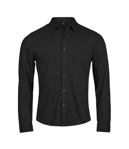 Mens Luxury Stretch Shirt Black Tee Jays