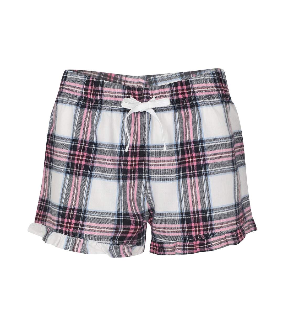 Skinnifit Womens/Ladies Tartan Shorts (White/Pink Check) - UTRW6024-1