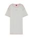 Robe T-shirt Motif/style Logo Contrasté Femme Blanc Cassé Hugo-2