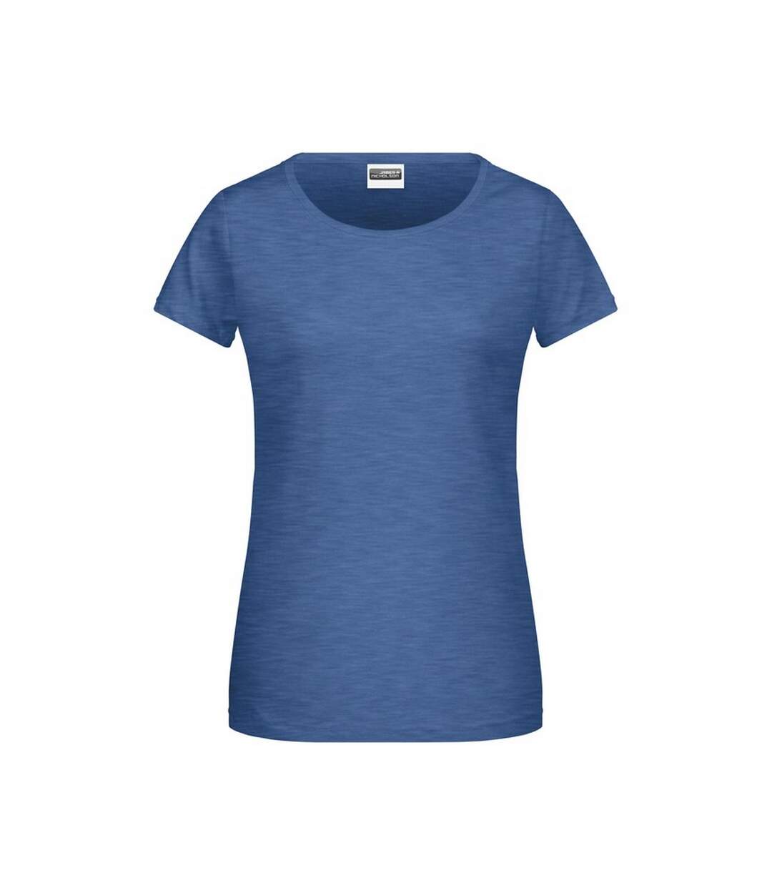 T-shirt Basic Femme Denim Clair Chiné James And Nicholson-1