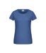 T-shirt Basic Femme Denim Clair Chiné James And Nicholson-1