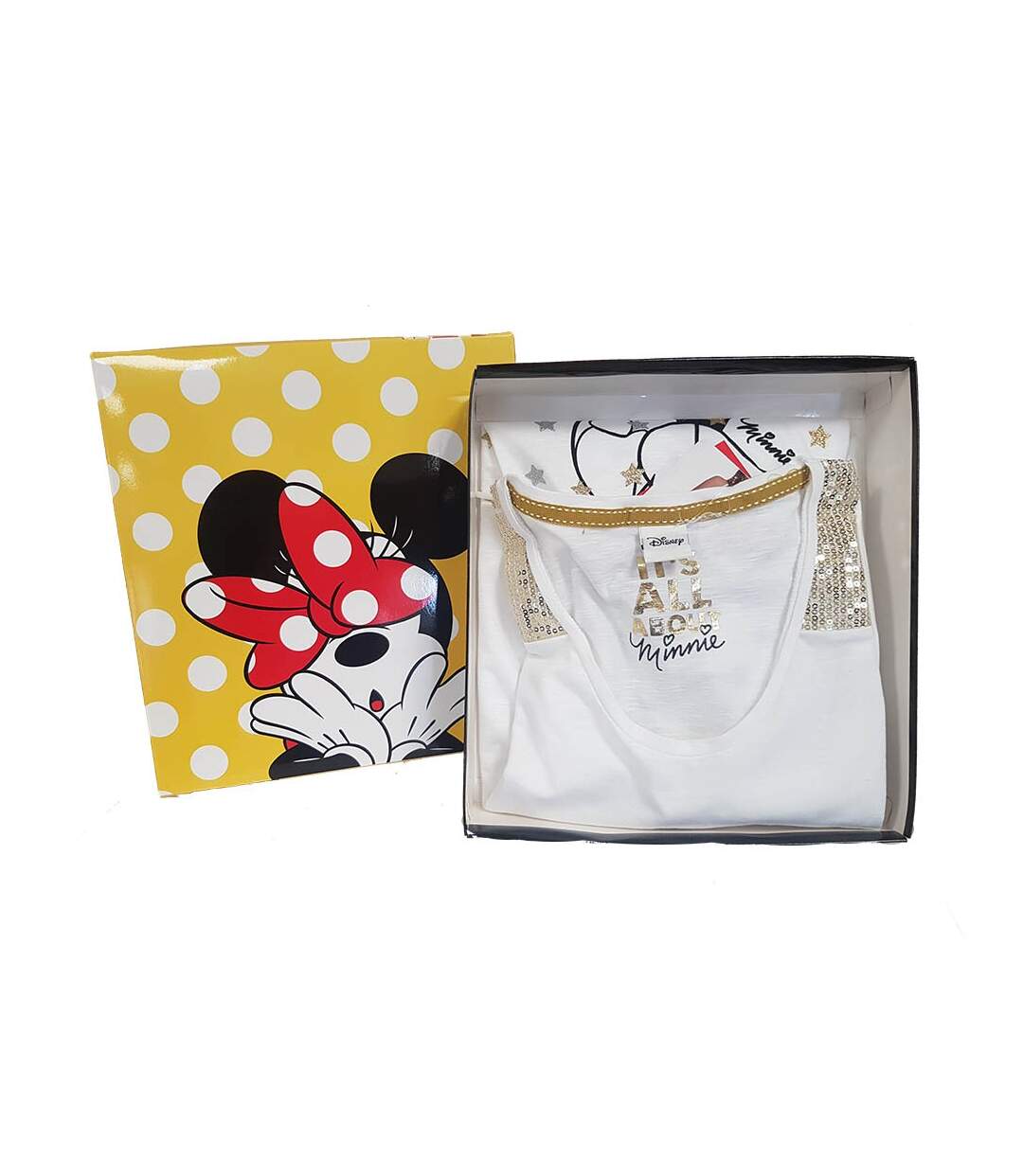 Ensemble de Pyjama Licence Fantaisie Qualité Supérieure Livré en Boite Cadeaux :Smiley, Disney, Santoro Minnie 51385