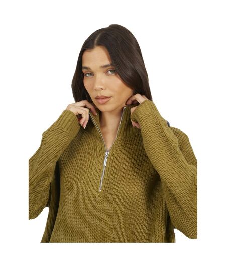 Pull Femme Vert Kaki Brave Soul