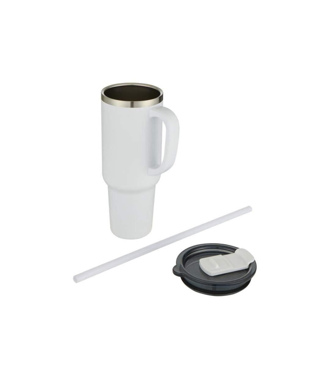 Sydney vacuum insulated 1200ml mug with straw one size white Generic-3
