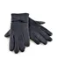 Ladies Fleece Lined Warm Leather Gloves with Bow-1