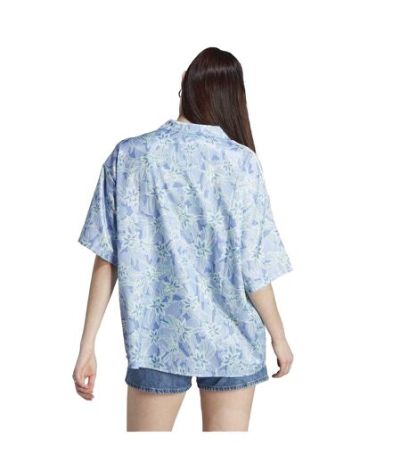 Chemise De Vacances Manches Courtes Motif/style Floral Originals Femme Bleu Adidas
