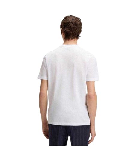 T-shirt Motif/style Bulles Homme Blanc Boss