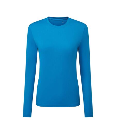 Womens/ladies Long Sleeve Performance T-shirt Sapphire TriDri