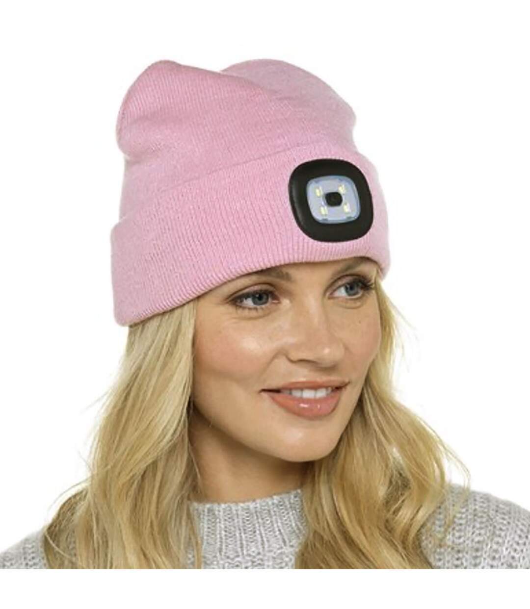 Ladies Led Beanie Hat | Knitted Rechargeable Beanie with Headlamp-3