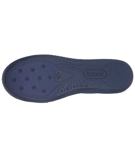 Isotoner Chaussons Ballerines femme microvelours semelle ergonomique, mousse à mémoire forme