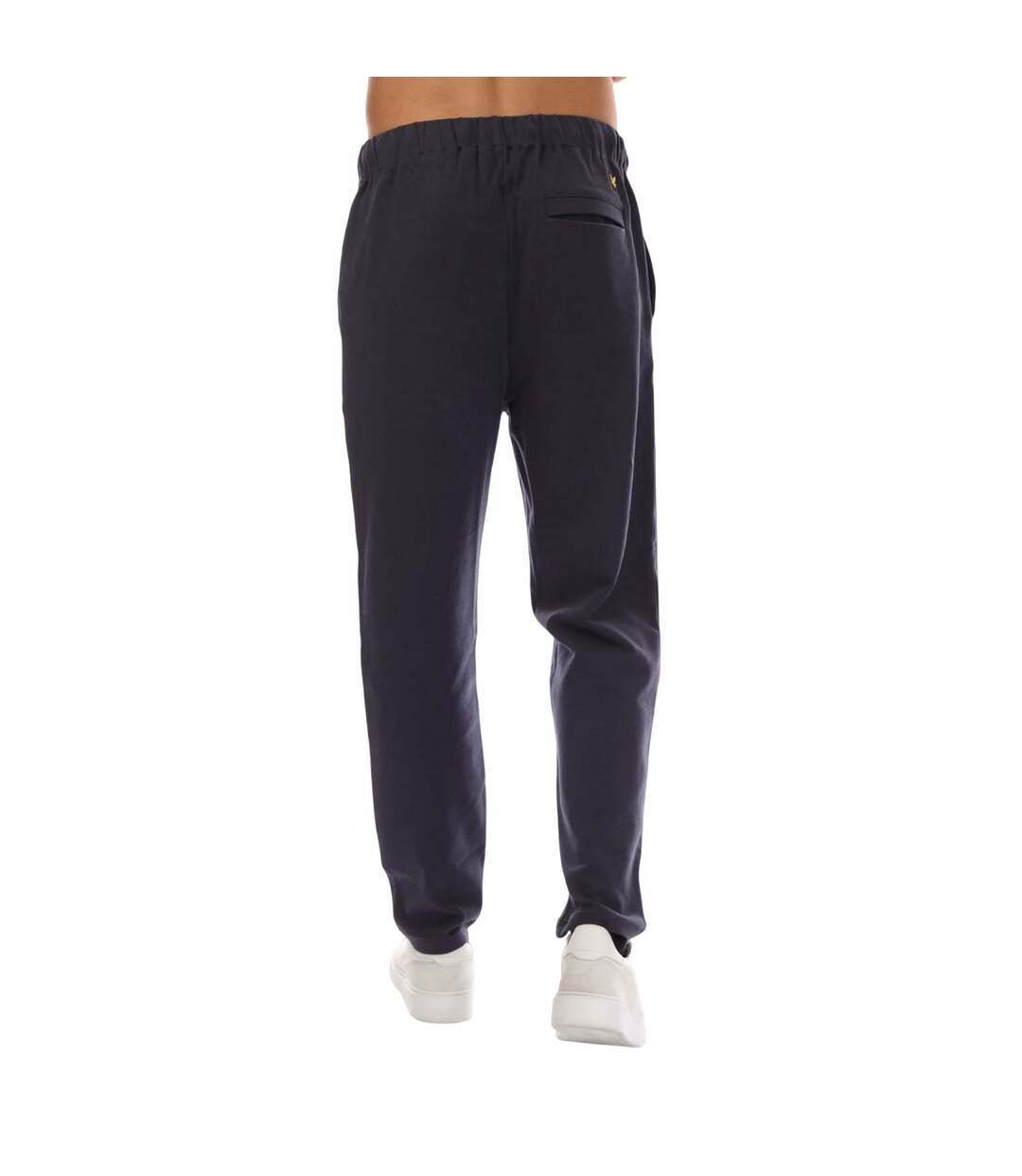 Mens Hybrid Interlocking Jogging Bottoms Navy Lyle & Scott-2