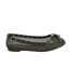 Womens/ladies Studded Trim Mesh Ballet Flats Black Where´s That From-1