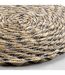 Set de Table Rond en Paille Nala 38cm Naturel & Noir-2