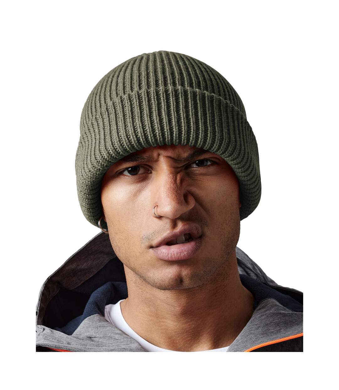 Bonnet Elements Vert Olive Beechfield-3