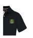 Mens Collared Short-sleeved Polo Shirt Black Burberry-3