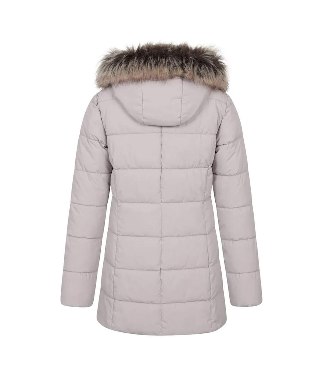 Womens/ladies Nola Long Padded Jacket Light Beige Mountain Warehouse-3