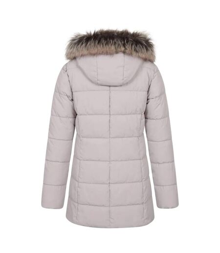 Womens/ladies Nola Long Padded Jacket Light Beige Mountain Warehouse