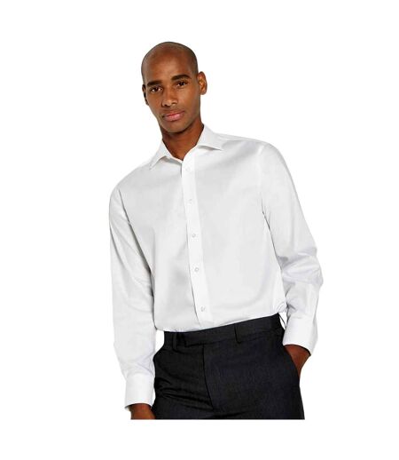 Kustom Kit Mens Executive Oxford Long-Sleeved Shirt (White)