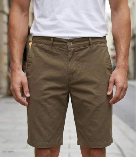 CHALLENGER BER4012 Bermuda uni en coton stretch pour un confort estival optimal