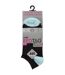 Redtag Active Womens/Ladies Trainer Socks (3 Pairs) (Mint/Pink/Gray) - UTUT1360
