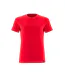 Womens/ladies Crossover T-shirt Red Mascot-1