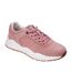 Womens/ladies vilme leather trainers silver pink/beige Iguana-1