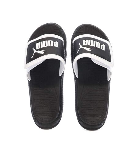 Claquettes blanche/noire homme puma softridepro - 40.5