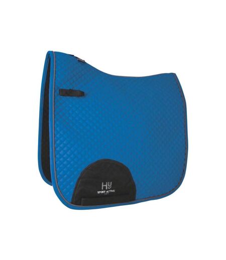 Tapis de selle de dressage pour chevaux cob/grand cheval bleu cobalt Hy Sport Active