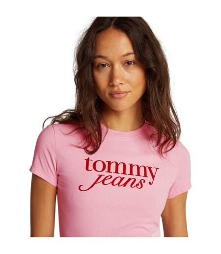 T-shirt Motif/style Logo Essential Femme Rose Tommy Jeans