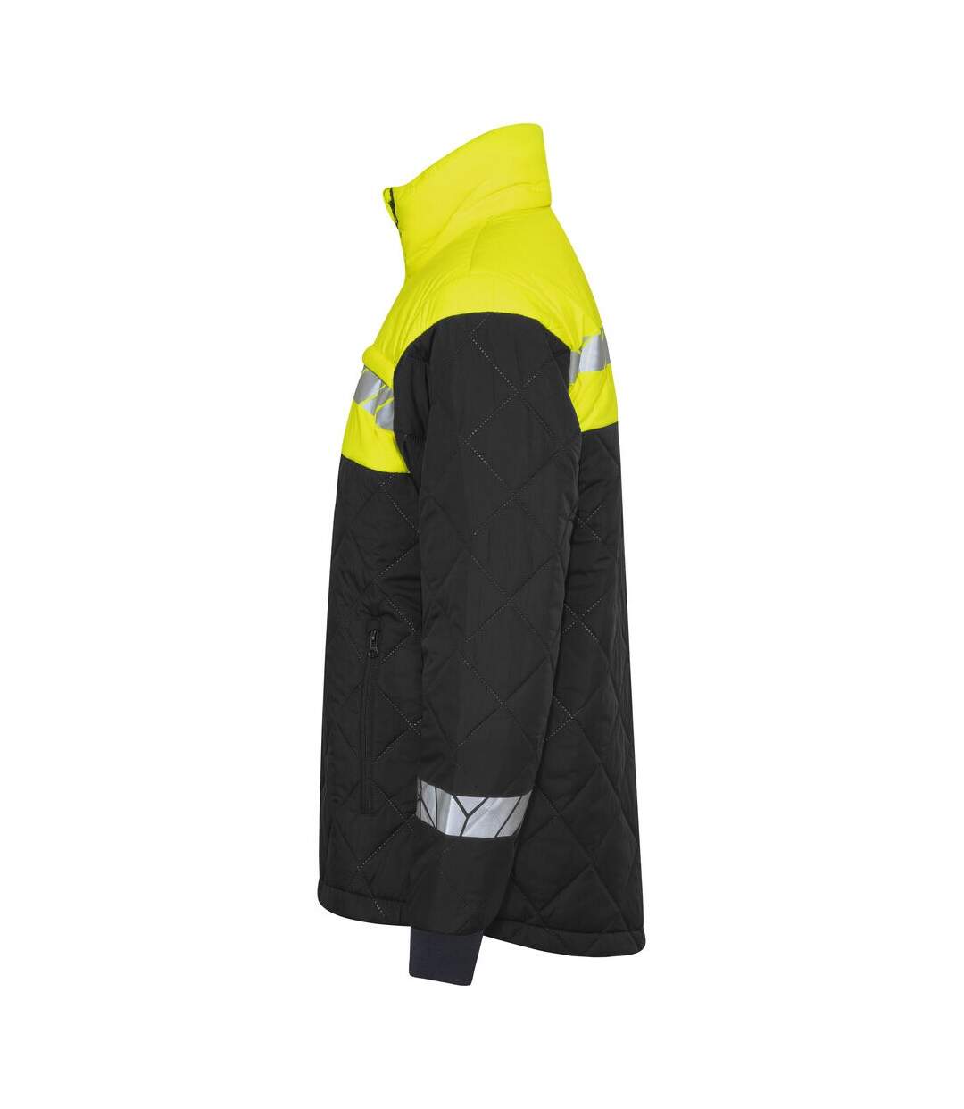 Doudoune Matelassée Progression Homme Noir Jaune Projob-4