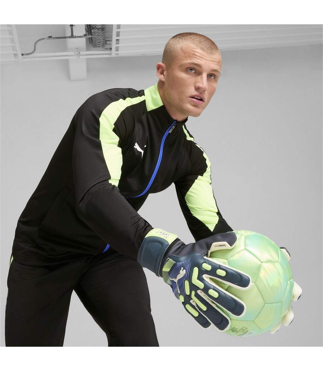 Unisex Adult Future Goalkeeper Gloves Grey Green Puma-4