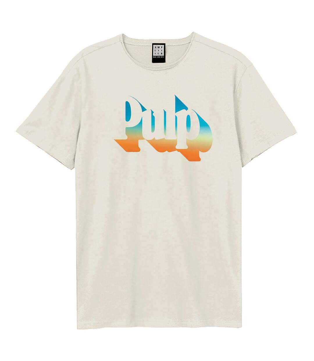 Unisex Adult Gradient Pulp T-shirt Vintage White Amplified-1