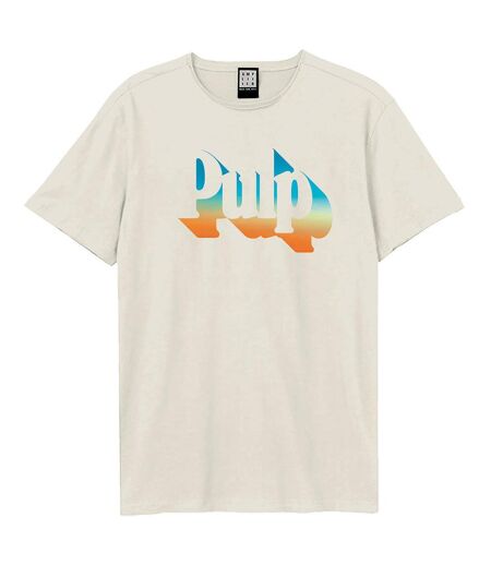 Unisex Adult Gradient Pulp T-shirt Vintage White Amplified
