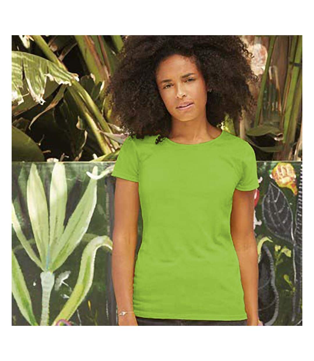 T-shirt femme vert citron Fruit of the Loom