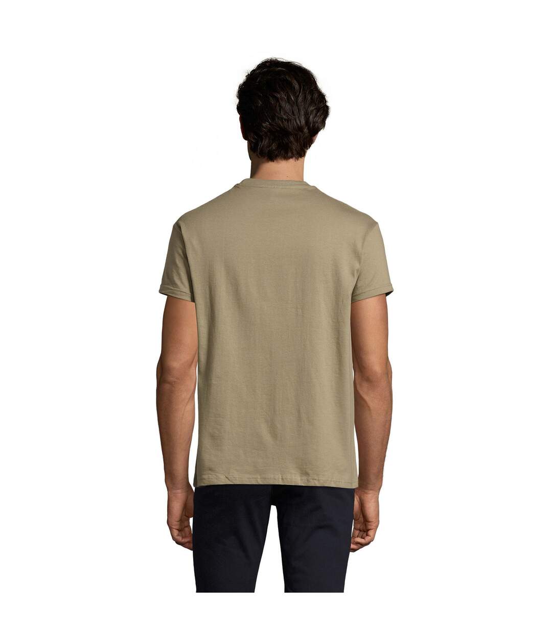 T-shirt Imperial Adulte Kaki Chiné SOLS-3