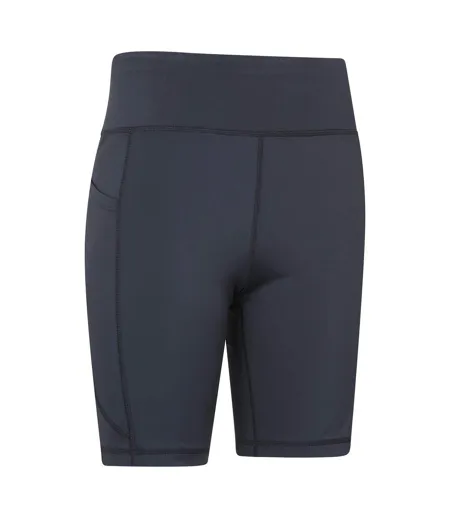 Womens/ladies Bounce Legging Shorts Jet Black Mountain Warehouse