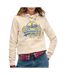 Sweat beige femme superdry floral hood - l-1