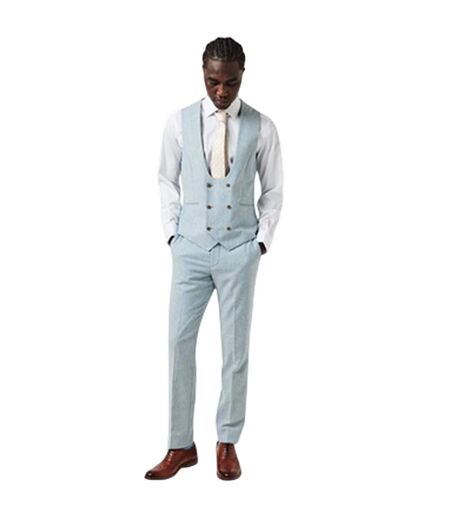 Mens Archer Donegal Waistcoat Blue Without Prejudice