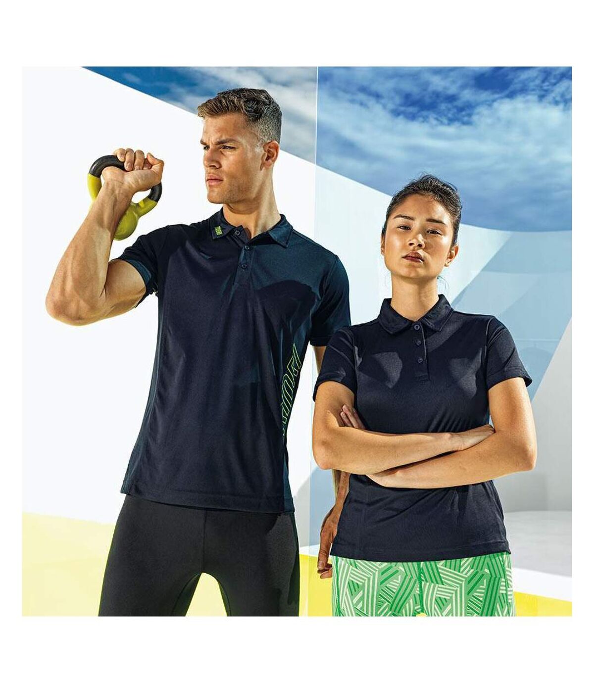 Tri Dri Mens Panelled Short Sleeve Polo Shirt (Black) - UTRW4923
