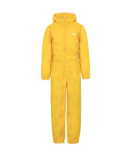 Combinaison de pluie button bébé jaune Trespass
