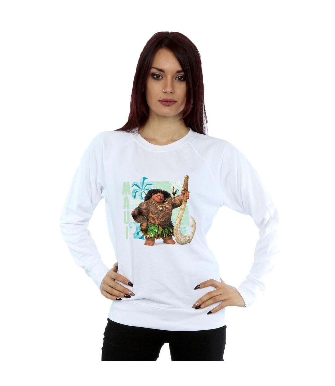 Disney Sweatshirt Moana Maui Femmes/Dames (Blanc) - UTBI29464-2